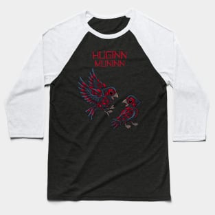 Thought and Memory: Huginn and Muninn in Flight Baseball T-Shirt